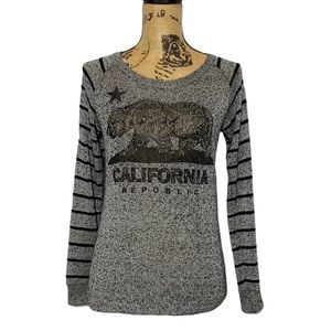 Aran’s Den California Republic Grey Long Sleeve Top S